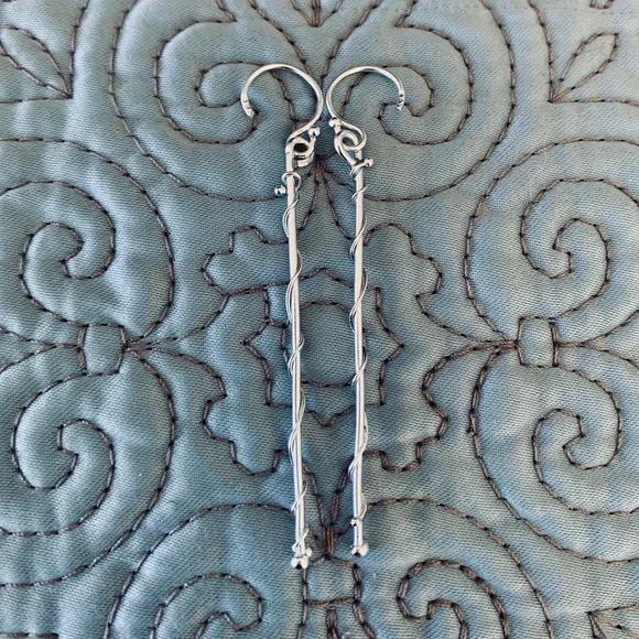 DONATED!  Sterling Silver Bar Earrings - Picture 6 of 16